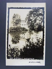 Maryland MD Old Mill On Historic Antietam Vintage Real Photo Postcard RPPC 1940s