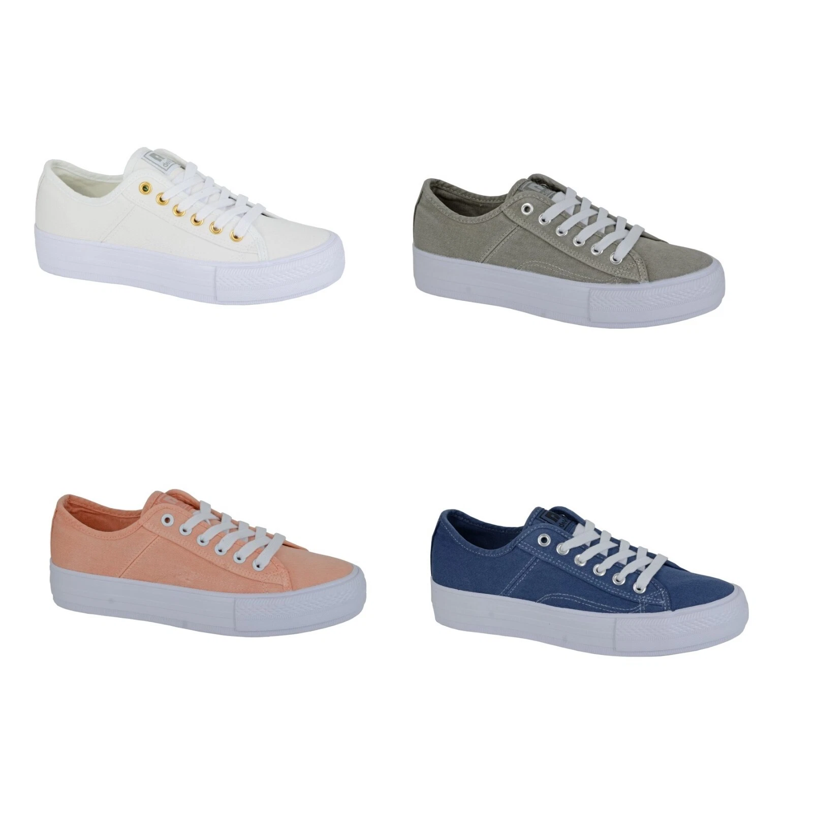 Dek Womens Canvas Pumps Trainers Shoes Plimsolls Plimsol Ladies Lace Up Size
Opens in a new window o