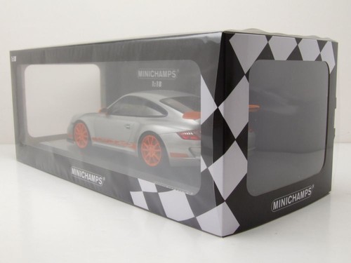 Porsche 911 GT3 RS 2007 Plata Coche De Modelo 1:18 Minichamps - Imagen 9 de 9