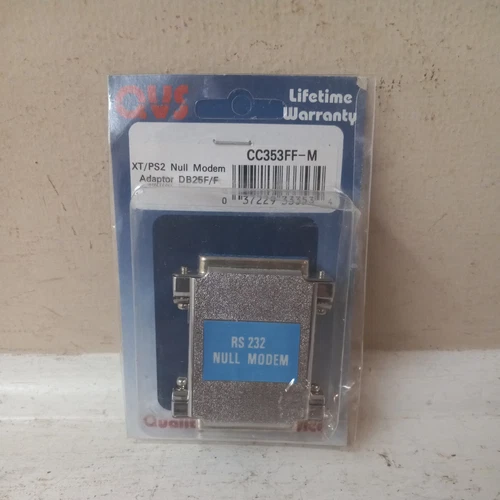 QVS CC353FF-M  XT/PS2 NULL MODEM ADAPTER DB25F/F NEW
