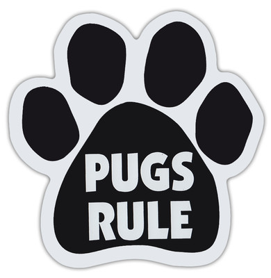 Dog Paw Shaped Magnets: PUGS RULE | Dogs, Gifts, Cars, Trucks