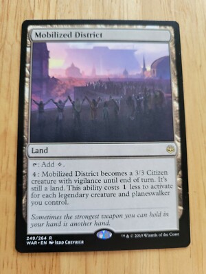 MOBILIZED DISTRICT Magic the Gathering MTG NM/M War of the Spark Citizen  land | eBay