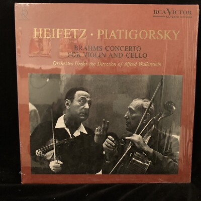 JASCHA HEIFETZ violin & PIATIGORSKY - BRAHMS Double RCA LD-2513 SORIA LP SHRINK.