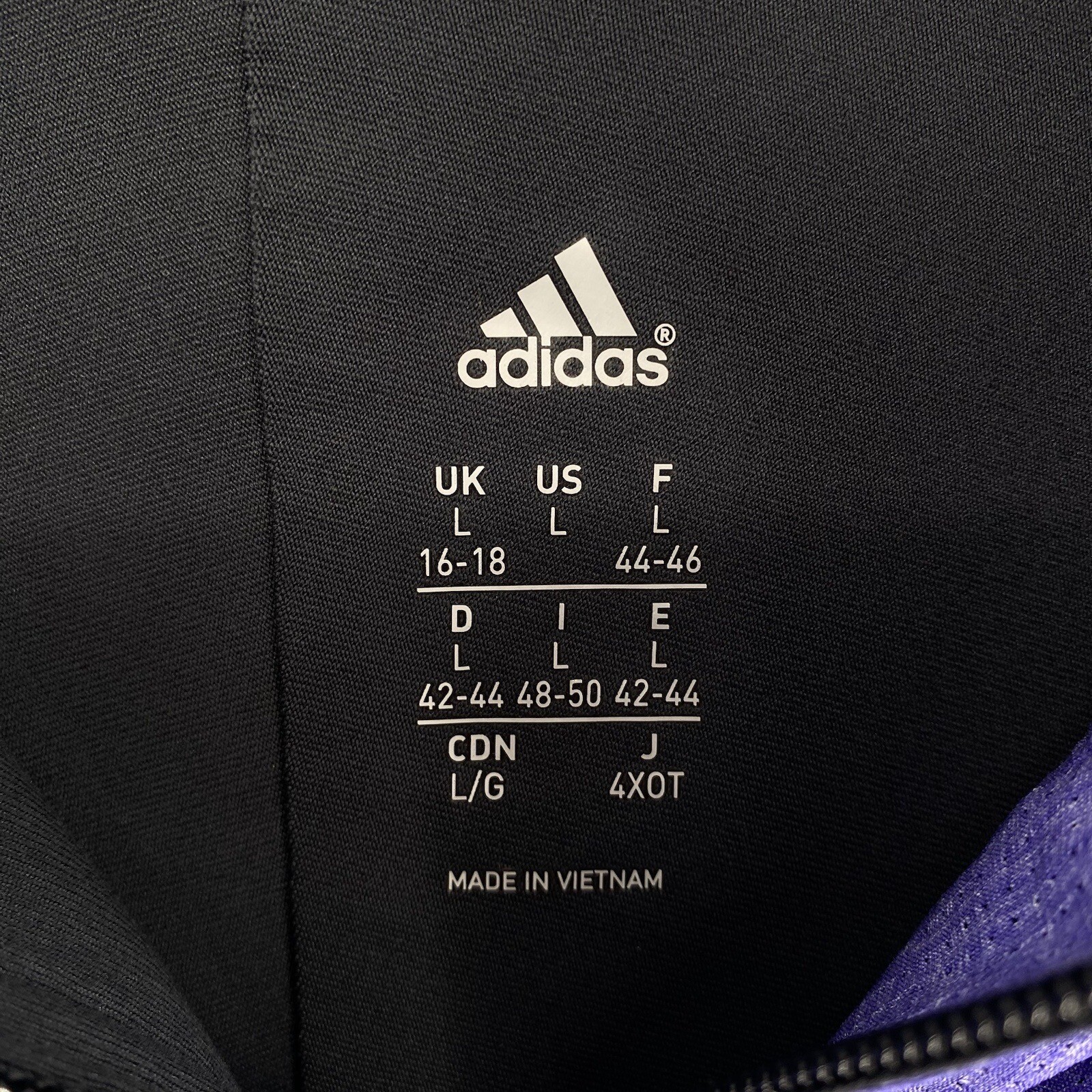 Adidas Womens Woven Long Sleeve Hooded Full Zip Jacket Size L Purple Gray F94999 thumbnail 7