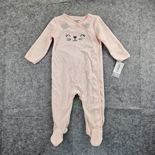 Carter's Side-Snap Terry Sleep  Play Onepiece - Baby Girl NWT Size 9m