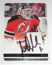 MARTIN BRODEUR SIGNED 14-15 FLEER ULTRA NEW JERSEY DEVILS CARD AUTOGRAPH AUTO!