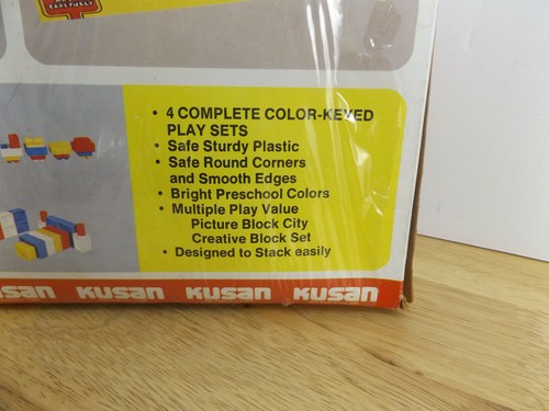 Vintage NOS NU-BLOX 50 Piece Picture Block Play and Learn City 4 Play Sets In 1 - Picture 3 of 8