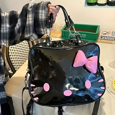Sanrio Hello Kitty Black Backpack/Crossbody Convertible Purse