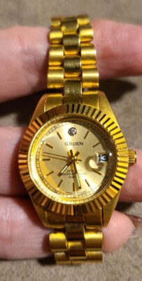 Gruen Womens Gold tone 237-2915 6 3/4