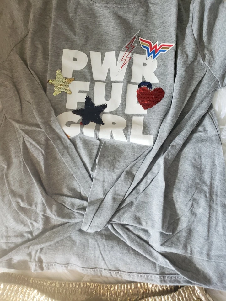 Mujer Maravilla Juegos con disfraces Niña L Plus Disfraz Vestido Falda Conjunto Dorado Nuevo Foto 4 de 4