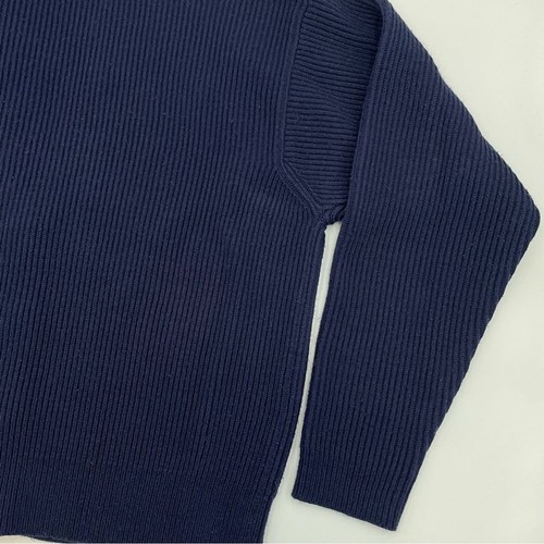 Vintage Cardigan Sweater Navy Blue Acrylic Women Size Medium V-Neck Mr. Rogers - Picture 12 of 14
