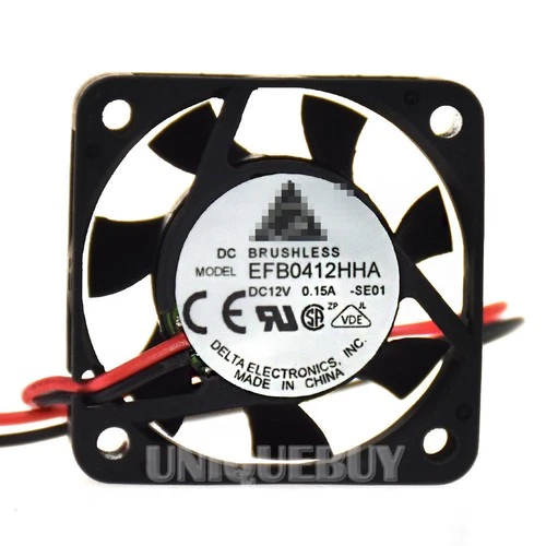Mute Cooling fan EFB0412HHA for Delta Double ball Bearing 12V 0.15A 2pin 40*10mm