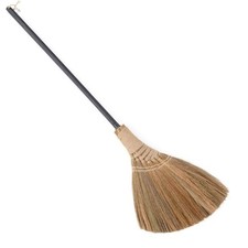 Natural Soft Straw Broom 51.57in for Indoor Outdoor Yard Cleaning Decor