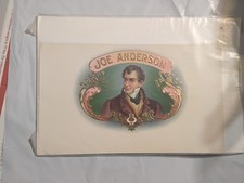 Joe Anderson Cigar box Label vg