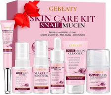 Skin Care Set Korean Snail Mucin Essence 6 Pcs Anti-aging Moisturize