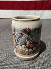 German Stoneware Beer Mug Stein Tankard, Pronghorn Antelopes — photo 2