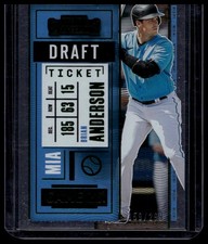 Brian Anderson 2020 Panini Contenders #92 Draft Ticket Green /299 Miami Marlins