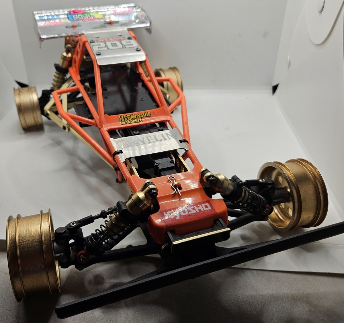 Kyosho Javelin 4WD RC Buggy - Original 1988 Roller Chassis Gold