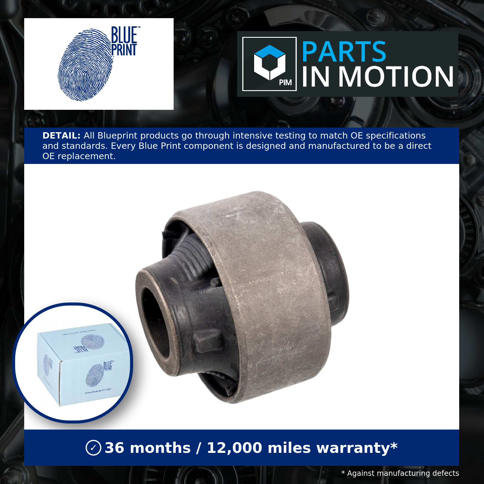 Wishbone bush Front Axle Left ADBP800004 BLUE PRINT for NISSAN MICRA IV - Image 3