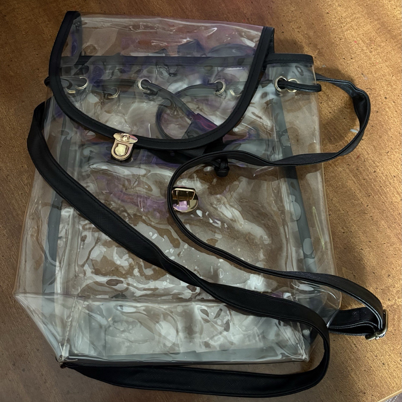 Clear Drawstring Backpack - image 1