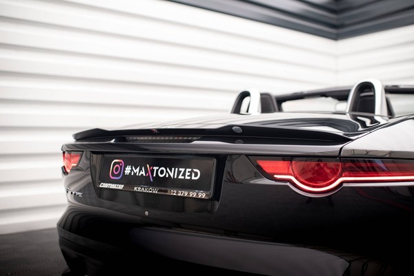 Spoiler CAP FüR Jaguar F-Type Mk1 Facelift Heckspoiler Dachspoiler Schwarz-image