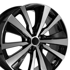 19x8 Replica Wheel Rim Gloss Black Machined 5x114.3 Fits 2008-2012 Infiniti Ex35