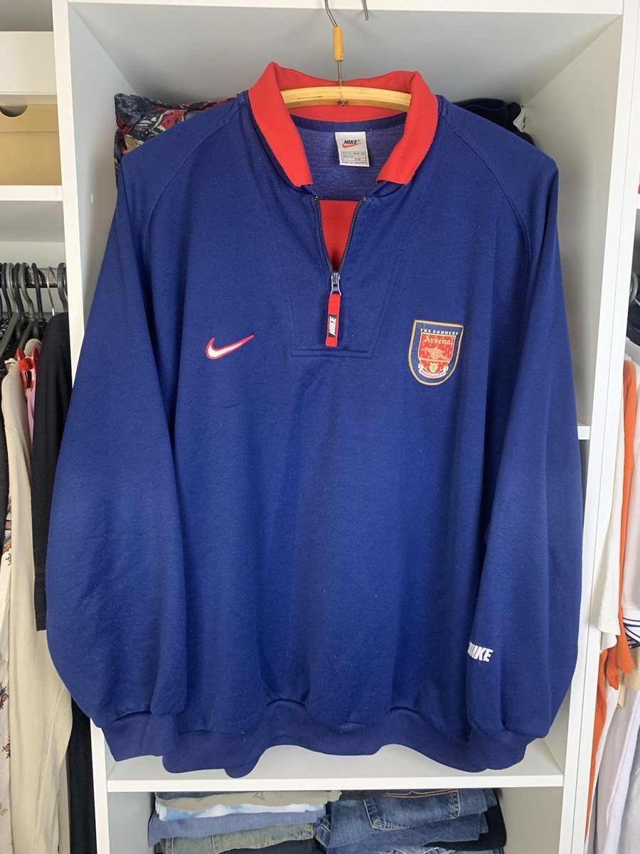 Vintage 90s Nike Arsenal Soccer Sweatshirt Size XXL | eBay