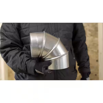 6 in. x 6 in. Black Stove Pipe Elbow - Durable and Efficient