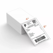 4000pc 4x6 Fanfold Direct Thermal Shipping Labels for Zebra and Rollo Printers