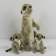 Meerkat Plush 1-Mom 8.5"  2-Baby 3.25" Beige Ikea SANDL PARE Stuffed Animal Toy