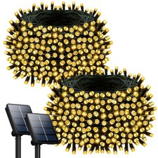 2 Pack Solar String Lights Outdoor Waterproof, 72FT 200 LED Solar String Ligh...