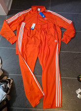 NWT ADIDAS MEN'S FIREBIRD TRACK JACKET PANTS SET ORANGE SZ 2XL