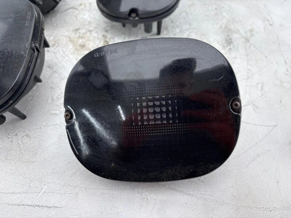 1990-1996 Chevrolet Corvette Rear Tail Light Lamp Lens and Housing Set OEM - Image 2 of 4