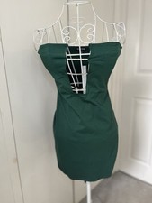 WOMEN’s Emerald Green Pretty Little Thing Dress With Keyhole, Split & Diamantés