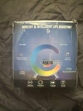 Wireless Charger LED Atmosphere Lamp Bluetooth Speaker Alarm Clock; t28