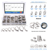 Edelstahl Schlauchschellen 100 StüCk Set 8-44 Mm Einstellbare Klemmen FüR Haus