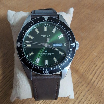 TIMEX / クォーツ腕時計/アナログ/レザー/GRN/TW2V24700// s-l400.jpg