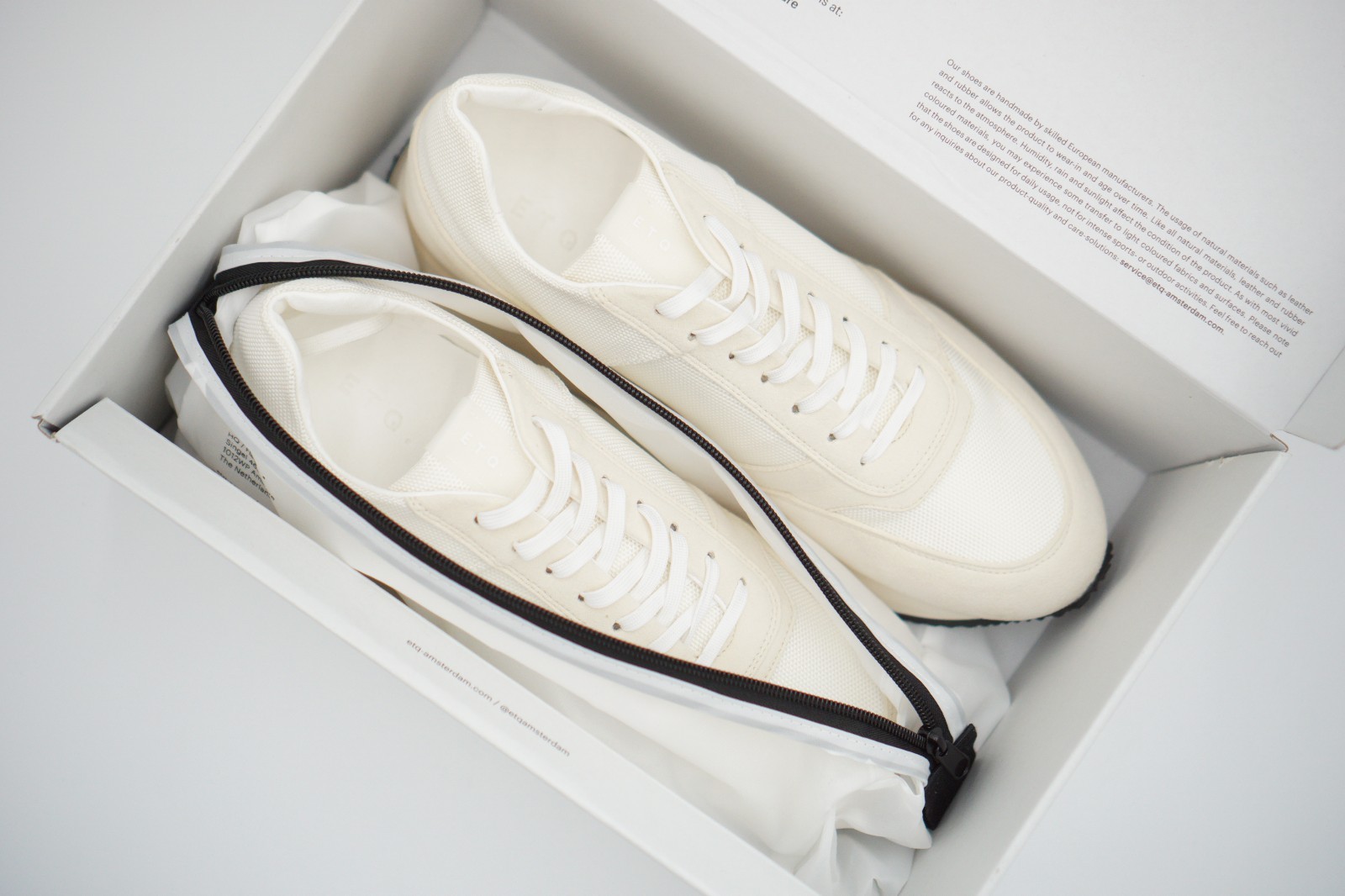 Men ETQ Amsterdam Sneakers Premium Suede & Nylon Beige EU43 UK9 US10 RPR €219 image 3