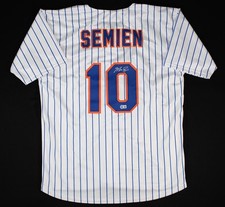 Marcus Semien Signed New York Mets Pinstriped Jersey (Beckett) 2023 World Champ