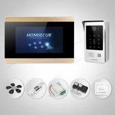 HOMSECUR 7" Wired Video&Audio Home Intercom with RFID Access for House/Flat