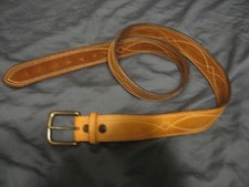 Vintage Bianchi Cognac Reversable Gun Belt. B9 42 Inch