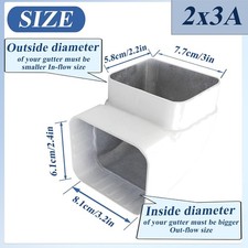 Gutter Elbow 2x3 90 Degree Downspout Elbow Gu...