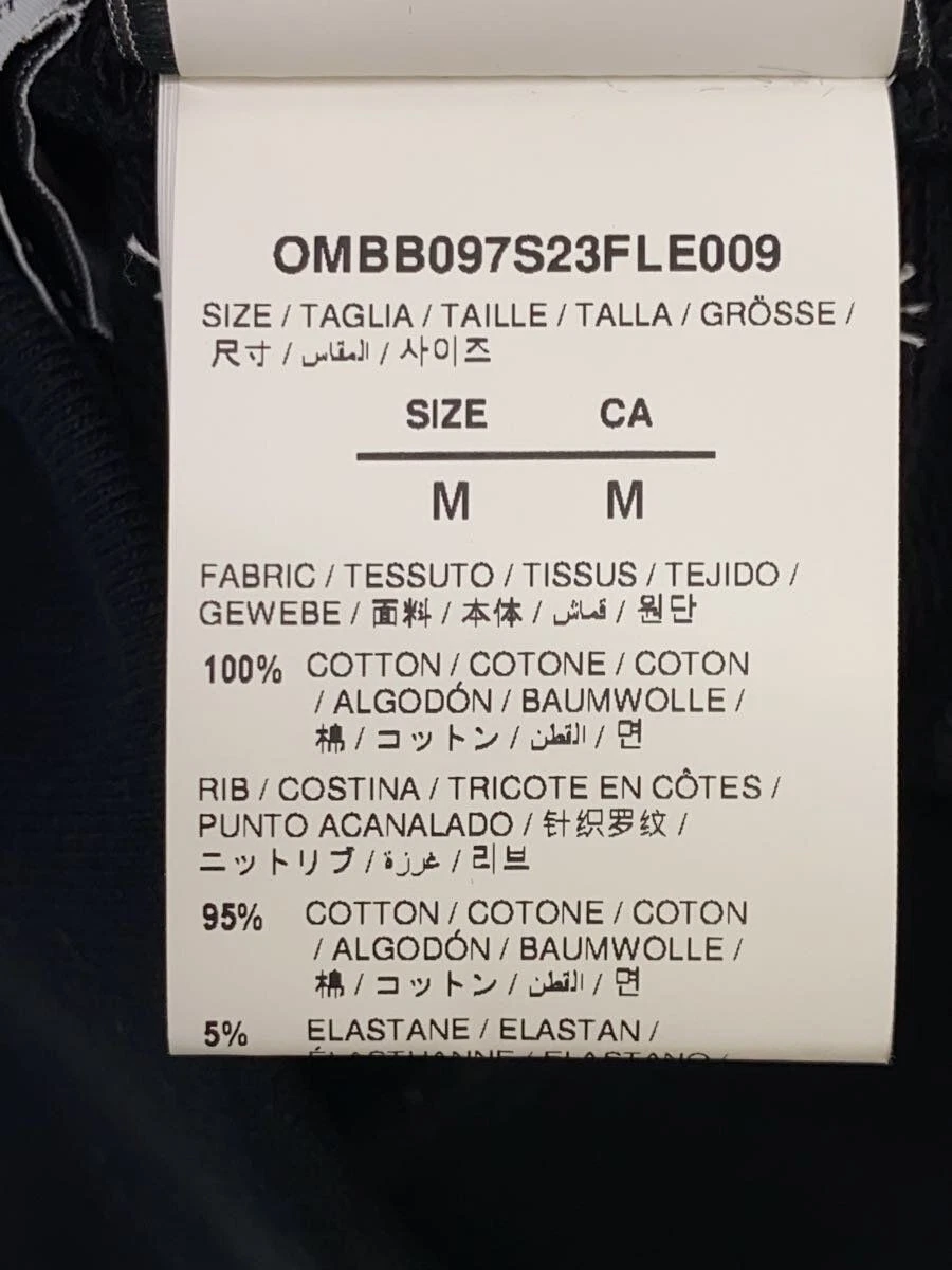 OFF WHITE FELPA CON CAPPUCCIO VARS PATCH SLIM M COTONE NERO LISCIO OMBB097S23FLE009 usata