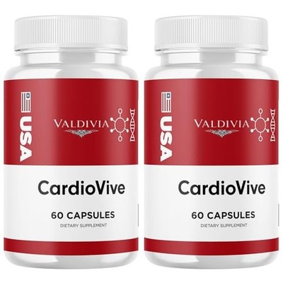 CardioVive Heart Cardiovascular Support Supplement Capsules Blood 2 Pack 120Ct