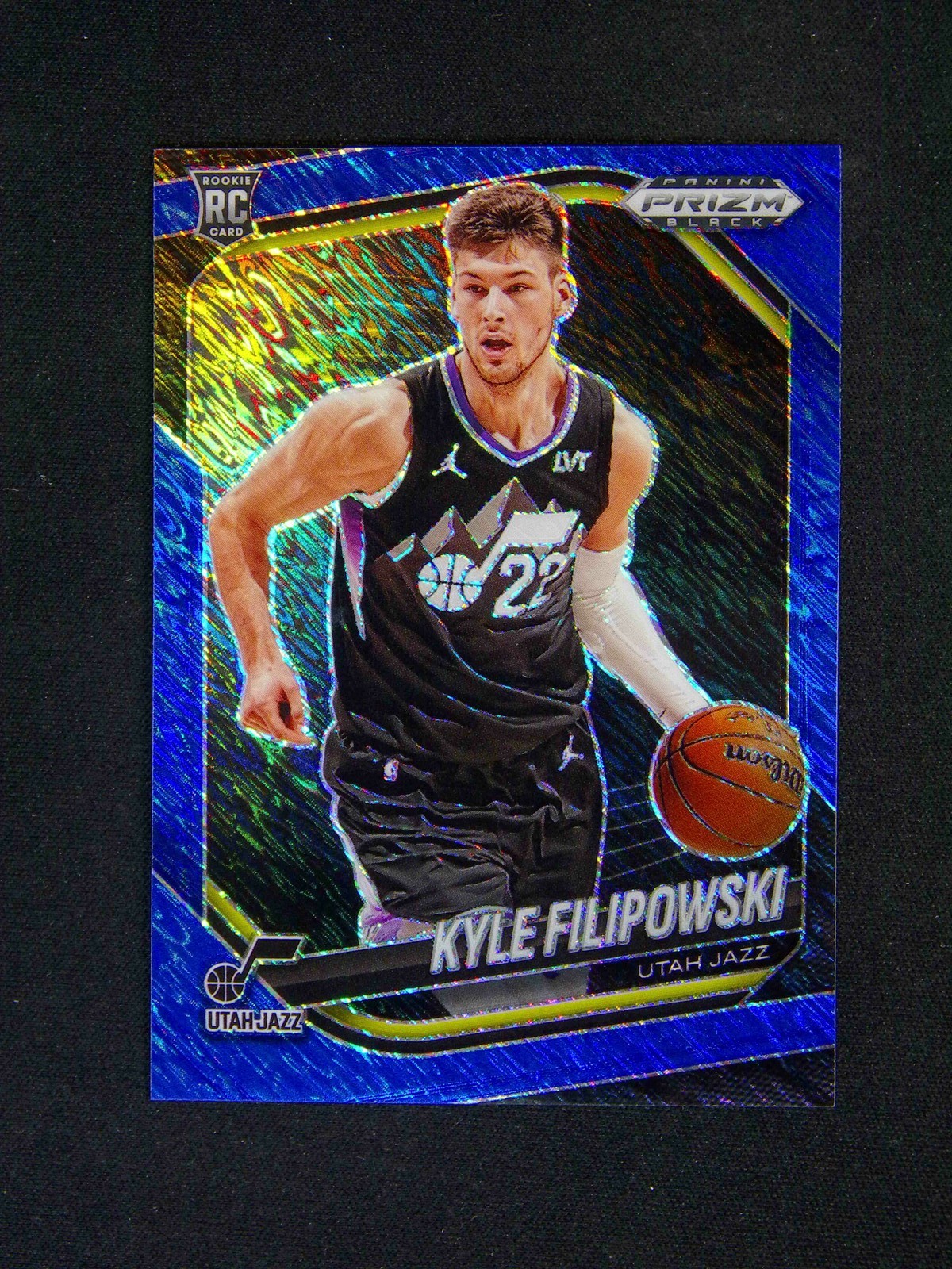 2024-25 Panini Prizm Black Kyle Filipowski #125 RC Rookie Blue Shimmer /35