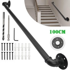100cm Handrail Stair Rail Grab Balustrade Metal Staircase Banister Bar UK