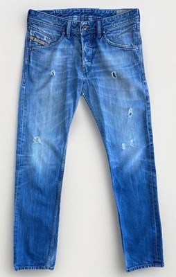 Diesel BELTHER Jeans Slim Tapered Men s Blue W30 L32 Wash 0823U Made in Italy 