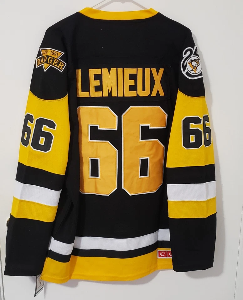 Mario Lemieux 1992 "Throwback" CCM Jersey Pittsburgh Penguins NEW WITH TAGS - Image 2 of 4