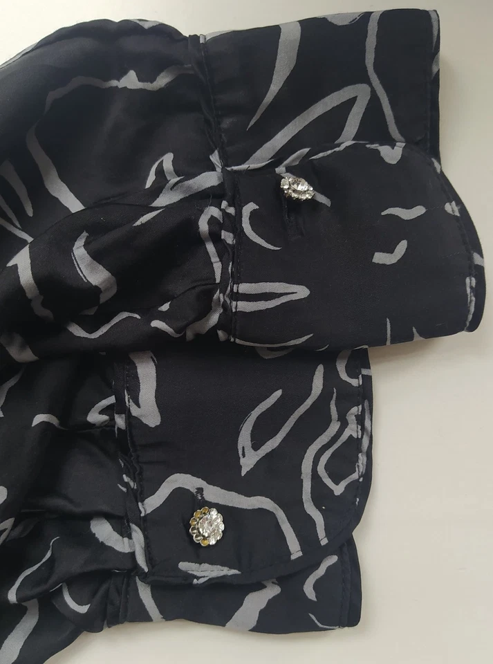 BLUSE Gr. 38 *S.OLIVER* schwarz-grau Blusenshirt - Bild 3 von 4