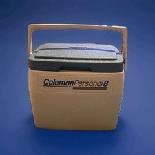 Coleman 5272 Personal 8 Beer/Lunch Cooler Retro Vintage USA Made Blue White